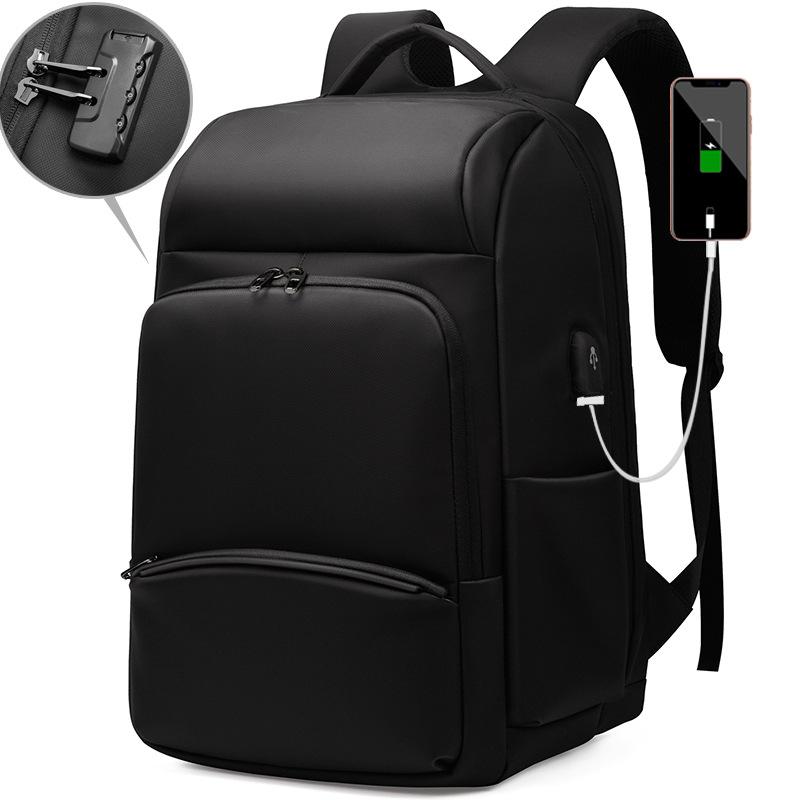 Verschleißfester Rucksack USB-Aufladung Große Kapazität Reisetasche Oxford-Gewebe Schultasche Diebstahlsicher Computertasche Rucksack Herren