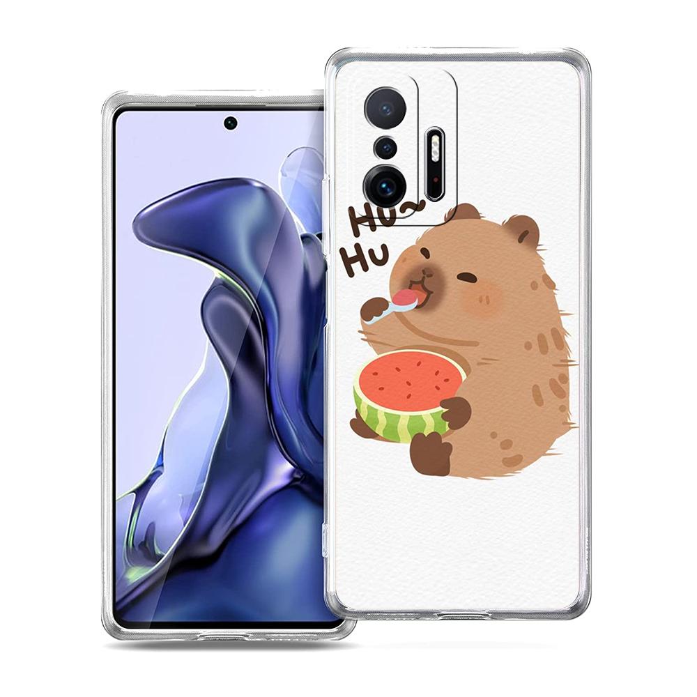 

Cartoon Capybara Phone Case for Xiaomi Mi Poco F3 X3 X4 GT NFC M3 M4 11 Ultra 12 11X 11i Pro Lite 5G Soft Transparent Cover Bags Xiaomi Poco F3