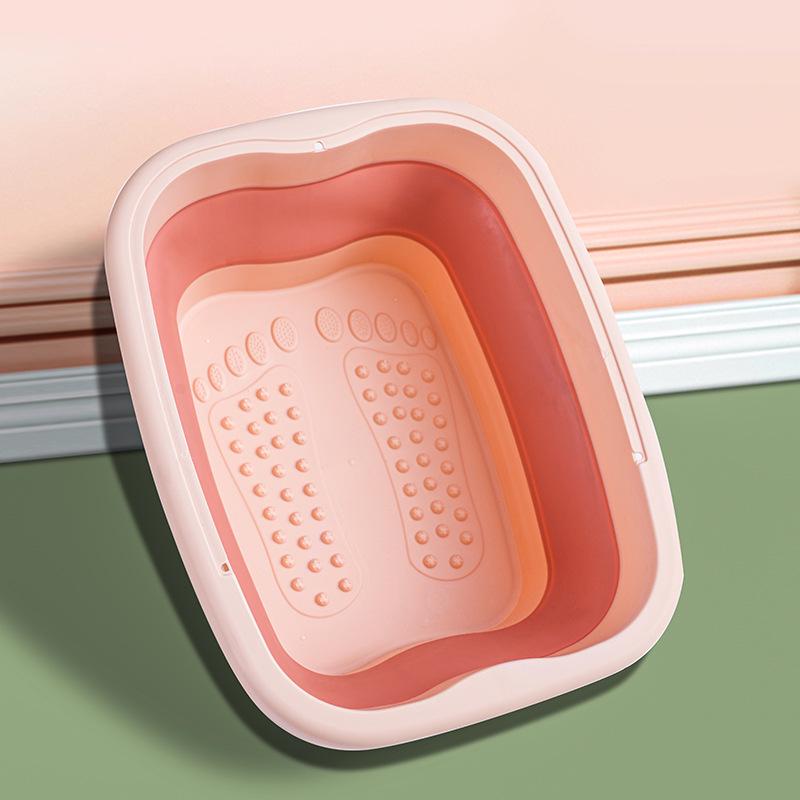 Foldable Foot Bath Basin: Portable Foot Massage and Washing Bucket for Dorms