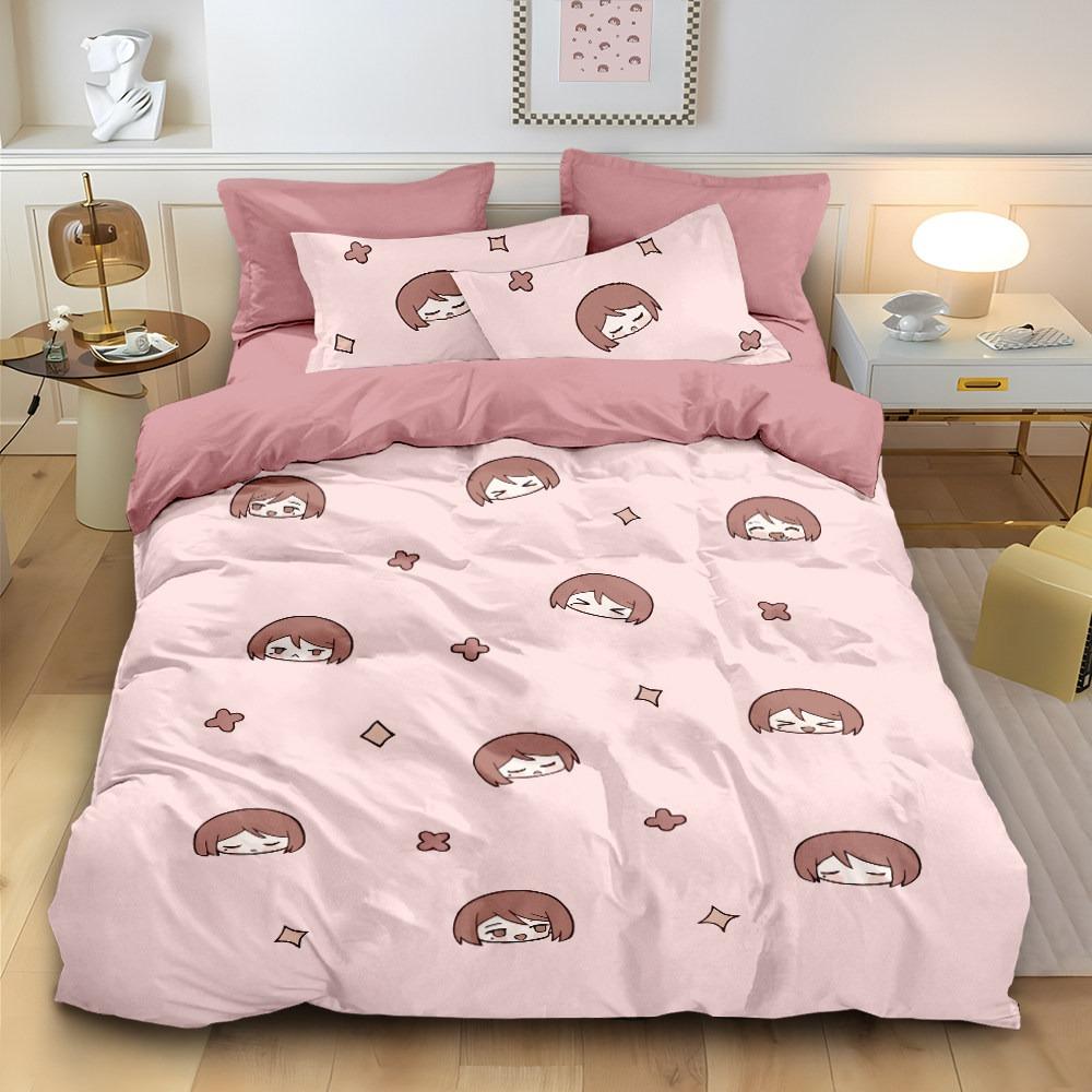 Anime Jujutsu Dekbedovertrek kussensloop Beddengoed Slaapkamer Decoratie Kinder Cadeau volwassene Enkel Dubbel bed Grote Maat Rits Dekbedovertrek 100x150cm