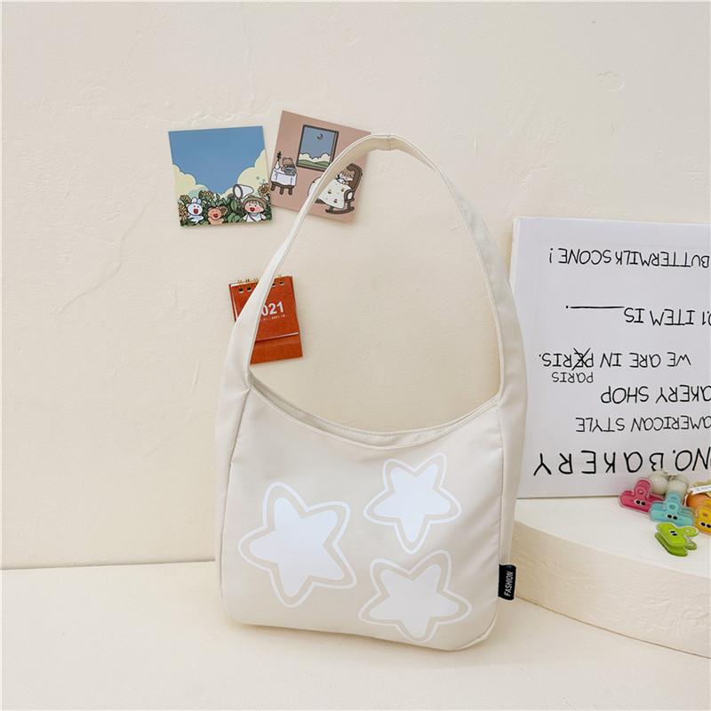 

Korean Style Cute Canvas Shoulder Bag With Star Print For Kids Boys And Girls