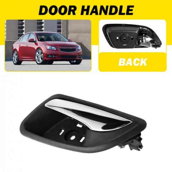 

Black+Chrome Door Handle Interior 1PCS Fit 2011-2015 Chevrolet Cruze Driver Side