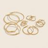 18K Gold Stainless Steel Classic C-Hoop Earrings - Simple, Versatile Design
