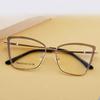 Red Cat Eye Myopia Glasses -1 5 To -6 0 Retro Blue Light Blocking Women Optical Prescription Eyeglasses Metal Frame