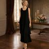 Sleeveless Layered Maxi Dress for Women Scoop Neck Loose Fit Tiered Chiffon Long Dress Elegant Flowy Summer Outfit