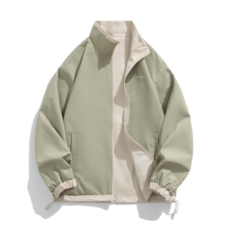 Jacket, cargo jacket, spring and autumn new fashion, handsome couple, reversible stand-up collar, loose jacket, versatile casual