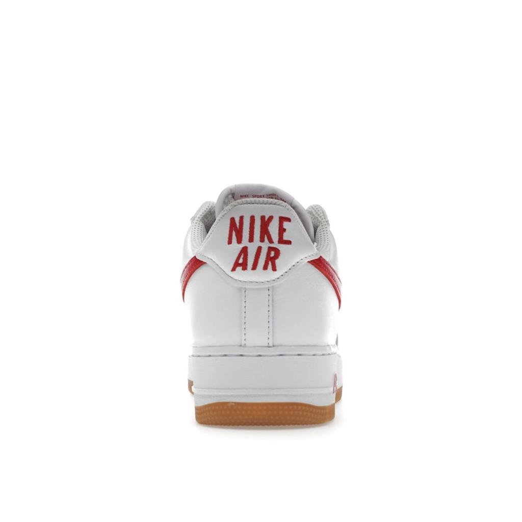 Nike Air Force 1 Low Color of the Month - White University Red Unisex Sneakers Gum-Yellow DJ3911-102