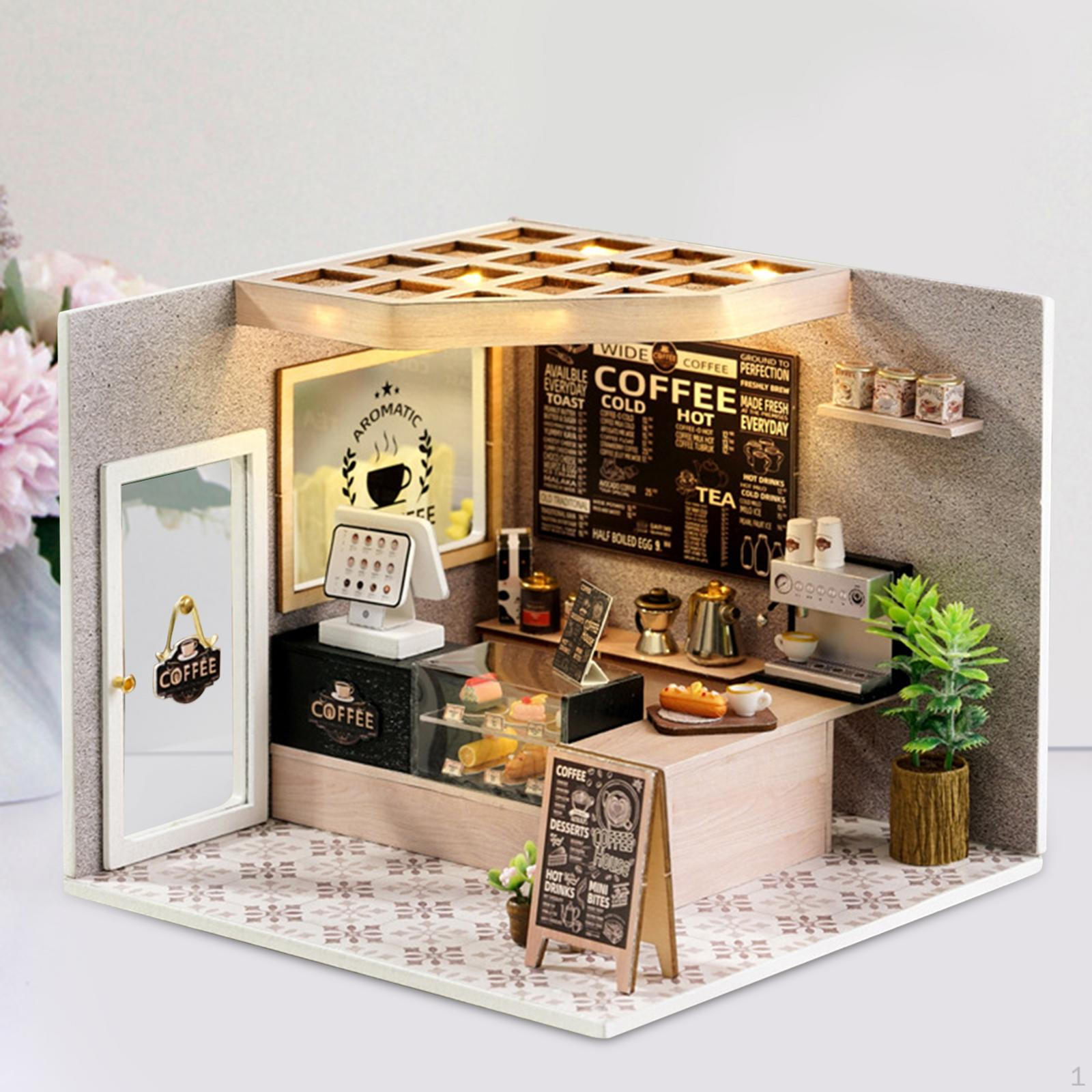 

Кукольный дом DIY Комплект мебели Ремесла Украшения Модель Творческая комната Дети Cafe