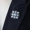 Vintage Baroque Pearl Openwork Brooch Corsage Clothing Accessory