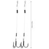 6PCS Durable Stainless Steel Fishing Hooks 10cm Length Lightweight Bait Hooks Treble Hooks Fishing Accessory
