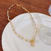 French Gold Diamond Pearl Necklace - Elegant Niche Design, High-End and Versatile Clavicle Chain