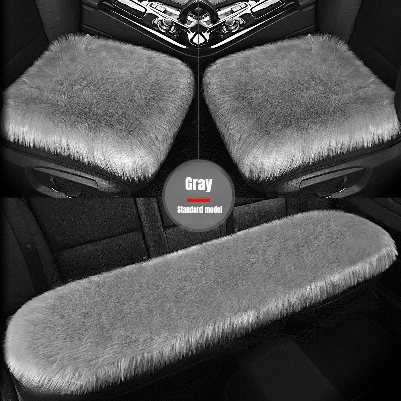 1Pc Universal Winter Wool Plush Car Seat Covers Thick Warm Long Pile Auto Seat Covers Soft Car Interior Accessories for Winter
