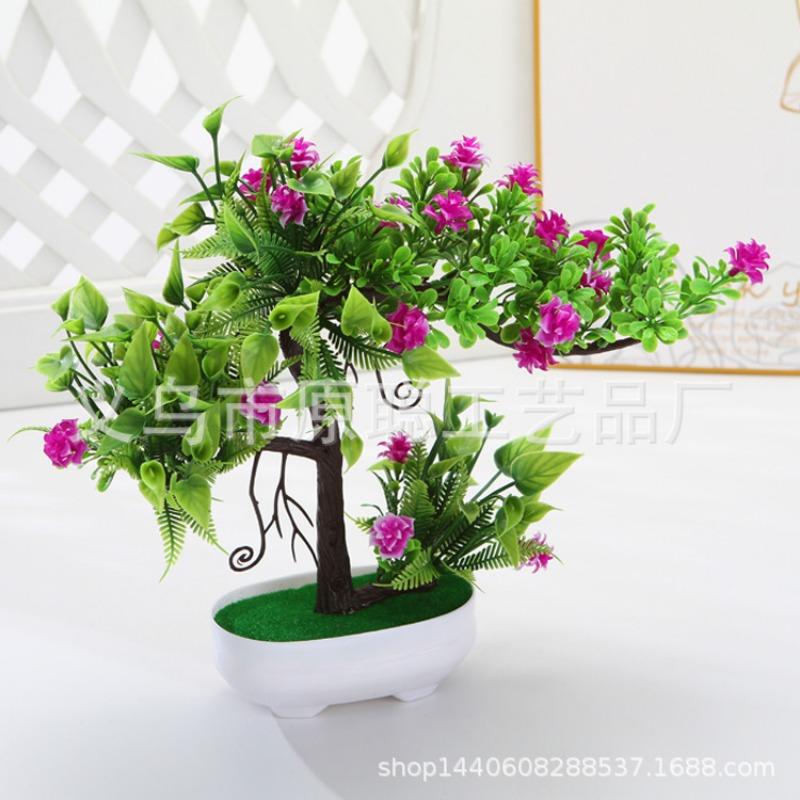 Flower, Small Tree Money TreePlastic FlowerArtificial Plant Set Floral Decoration Artificial Potted Plant Ornaments