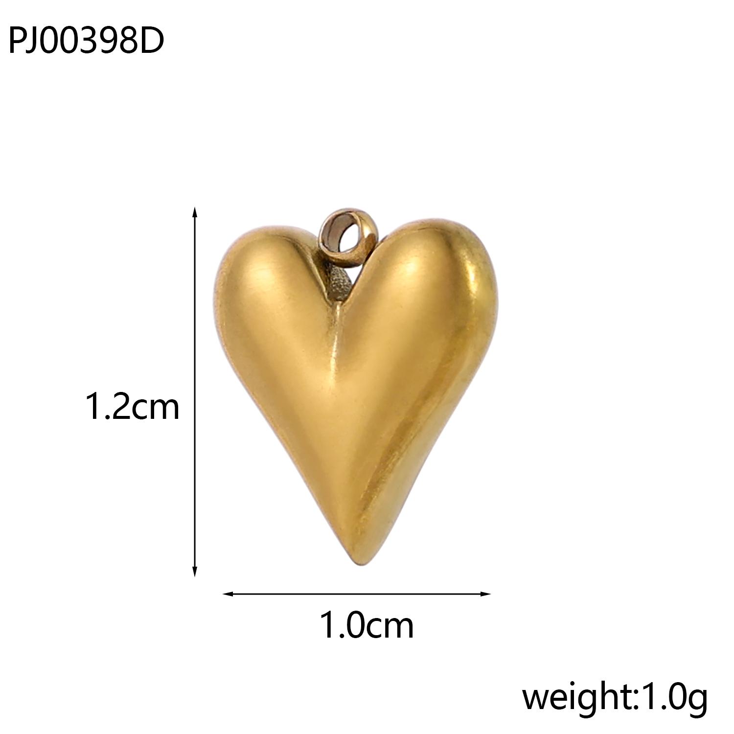

CARLIDANA Stainless Steel Waterproof Heart Love Leaf Rabbit Letter Charms Pendant Gold Plated Heart Pendant Charms For Making J