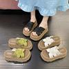 Thick-bottomed heightening cool slippers women's summer wear new fashion casual beach cool slippers