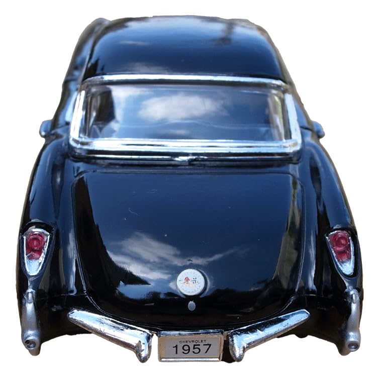 KINSMART Scale 1957 Chevrolet Corvette Diecast Model Car in Black 1/34
