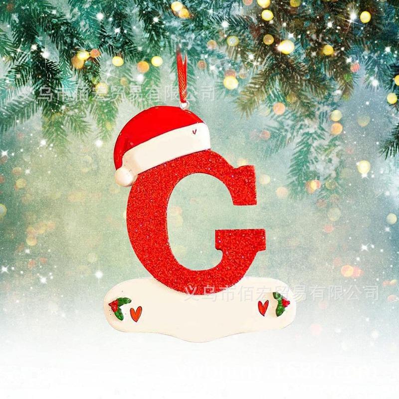 1pc Christmas Tree Decoration for Home 2025 Letter Pendant Pendant Xmas 2026 New Year Decor Ornament Noel supplies accessories