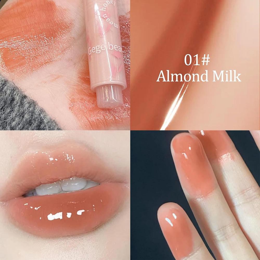 Jelly Lipstick, Tinted Glasting Melting Balm, Heart Shape Lip Gloss Lip Stain, Long Lasting Moisturising, High Pigmented