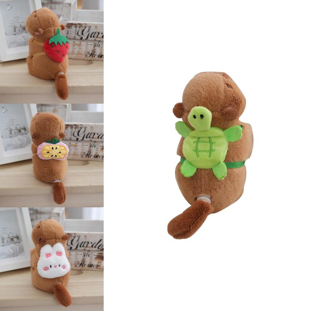 Cute Plush Capybara Keychain Adorable Stuffed Animal For Students Backpack Decoration