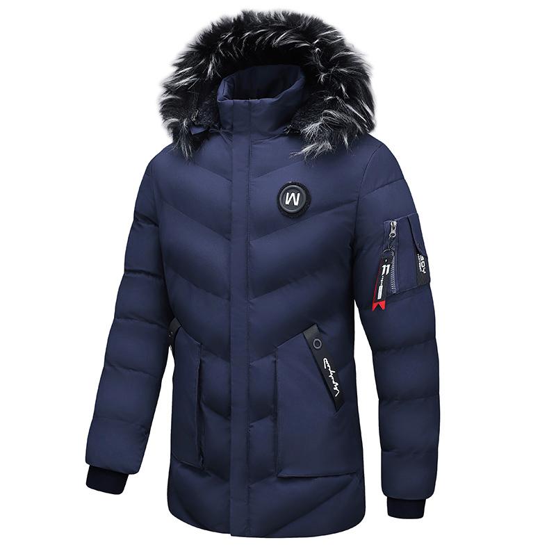 Baumwolljacke für Herren im Winter, für mittlere und junge Jahre, verdickt und schmal geschnitten, koreanische Version, warme Jacke, Baumwolljacke
