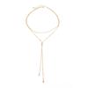 IngeSight.Z Summer Sexy Zircon Y-shaped Chest Chain Necklace Women Trend Adjustable Pendant Necklace Party Jewelry 2026 New Gift