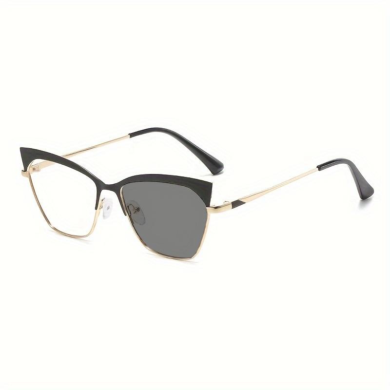 Blue Light Blocking Glasses Photochromic Anti Blue Light For Cat Eye Frames Unisex Fashion Half Frame Sunglasses For Men Women