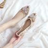 Rhinestone Soft-soled Women's Shoes, Which Can Be Rolled and Easily Carried, Ballet Flat Shoes