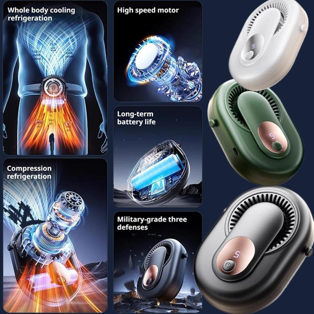 High-speed Waist-hanging Fan USB Portable Outdoor Construction Clip Waist Waist-hanging Charging Fan