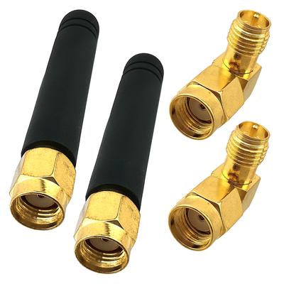 2dBi Tiny Wireless Antenna 2.4G 5GHz WiFi Bluetooth Network RP-SMA Angled Adapter