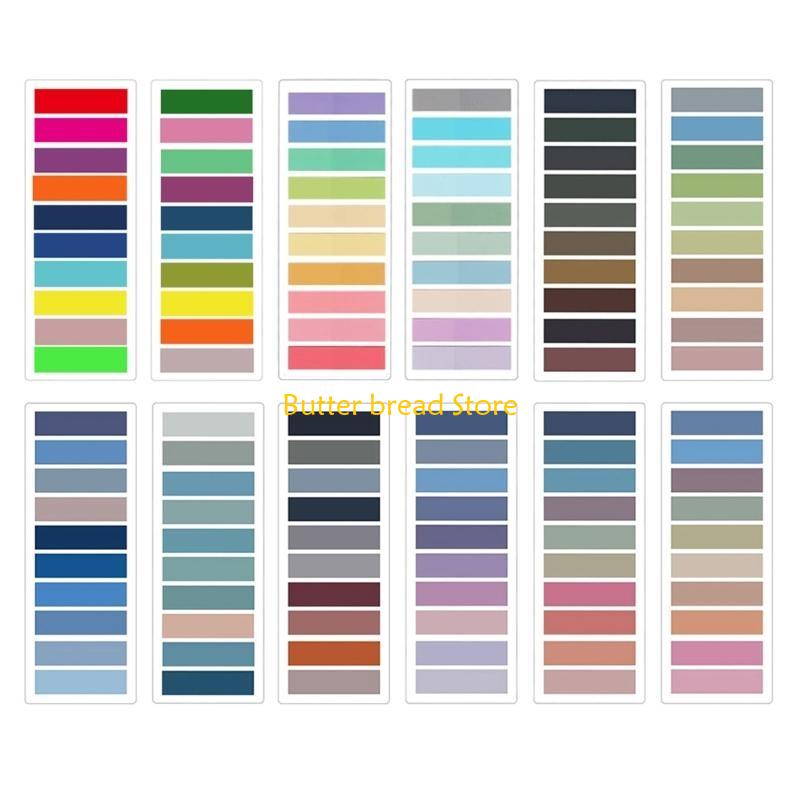 W89C 2000-4200 st Färgade Registeretiketter med Hålslagare Linjal Självhäftande Registerflikar