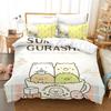 3D Printed Sumikko Gurashi Pattern Comforter Cover with Pillow Cover Bedding Set Single Double Twin Full Queen King Size Bed Set