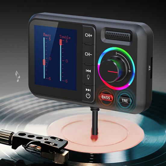 Geniş Ekranlı Bluetooth Uyumlu Araç Adaptörü Eller Serbest Görüşmeler Çok Fonksiyonlu Ses Çıkışı USB Flash Bellek Müzik Çalar