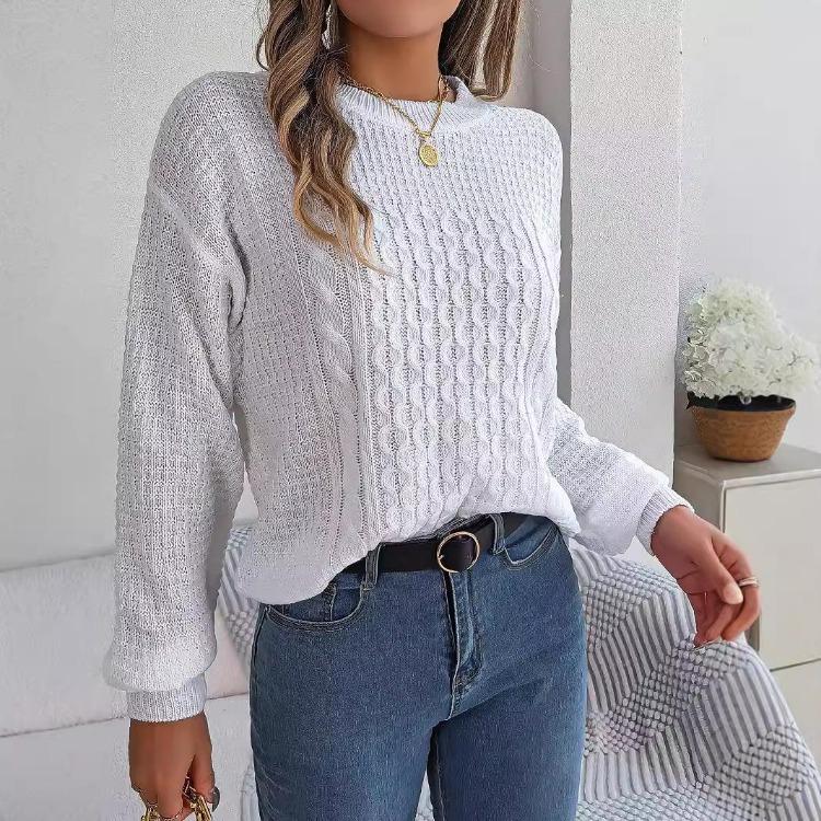 Vintage Autumn Winter Knitwear Cardigan Loose Long Sleeve O-Neck Solid Color Sweater Top