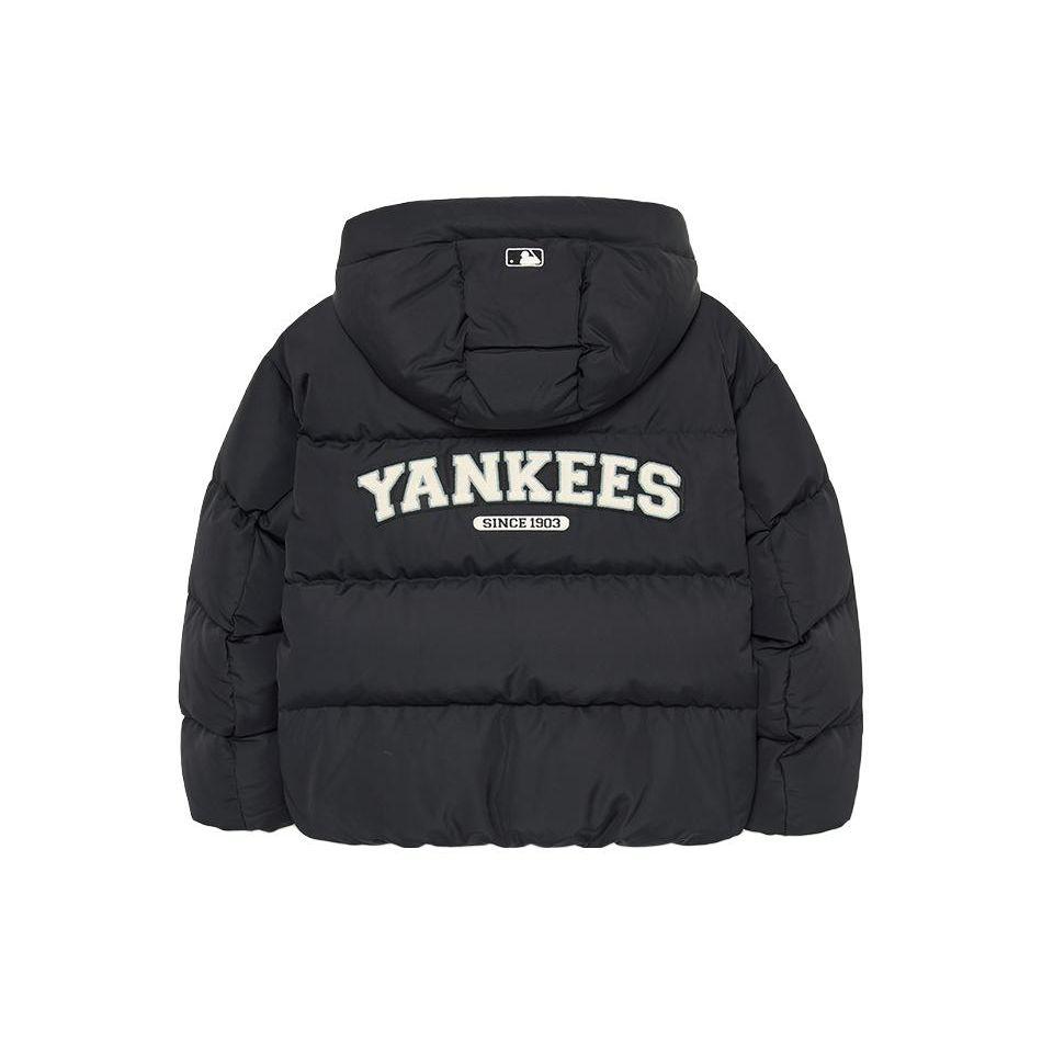MLB FW23 New York Yankees Stampa Lettere Collo Alto Calda Imbottita Antivento Manica Lunga Giacca Piumino Unisex Capo Esterno Nero 3ADJV0236-50BKS