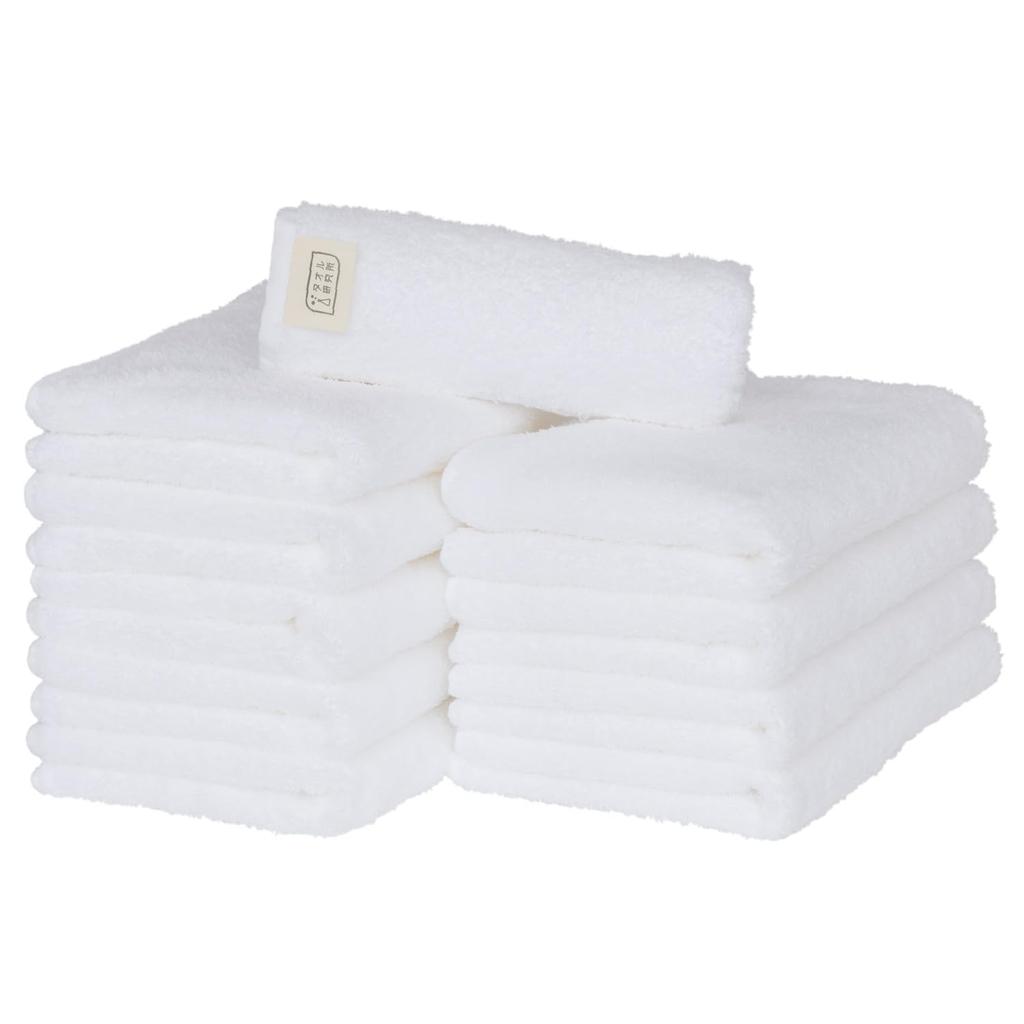 Towel Laboratory Reason for Face White and Lily Easy To JapanTechnology [The Lightness] #006 Towels, Green, 10-Piece Set, Quick-Drying, Thin, Wring,