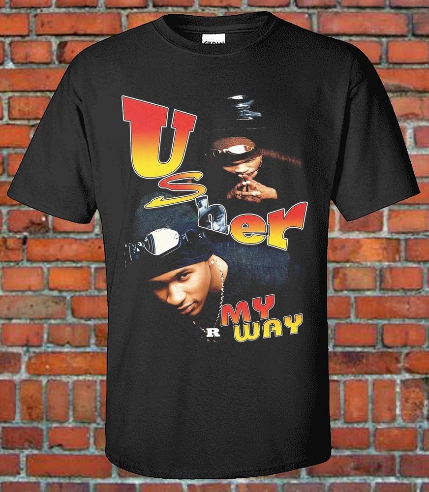 Vintage Recreated Usher 90s style Bootleg Tee Graphic TShirt M