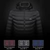Yousheng Heated Cotton Coat Hooded Long Sleeve Zipper Placket Jacket 19 Zone Hot Spots Hand Washable USB Powered Outerwear