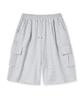 LXT Pintuck Cargo Bermuda Heavy Sweatpants [White Melange]