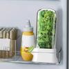 Cilantro & Scallion Thin-Walled Storage Box for Vegetables, Noodles, Eggs - Sealed, Transparent Meal Prep Container.