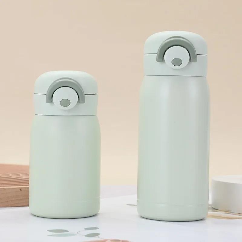 350ml/220ml Mini Thermos Cup Pocket Cup Stainless Steel Thermal Coffee Mug Vacuum Flask Insulated Hot Water Bottle Kids Gift