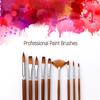 9pcs Professional Paint Brushes Set Multipurpose Paintbrush Nylon Hair Wooden Handle for Acrylic