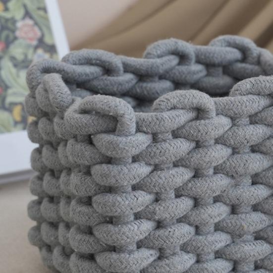 Makeup Beauty Tools Storage Basket Multifunctional Dresser Storage Basket Compact Size Cotton Rope Small Woven Organizer