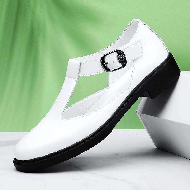 Fashion Hot Sale Summer Man Sandals Business Casual Shoes Men Wading Aqua Shoe Classic Leather Outdoor Beach Flats Simple Roman Sneakers