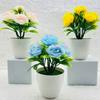 Faux Simulation Flowers Potted Craft Lifelike Pot Plants Simulated Potted Flower  Home Decoration