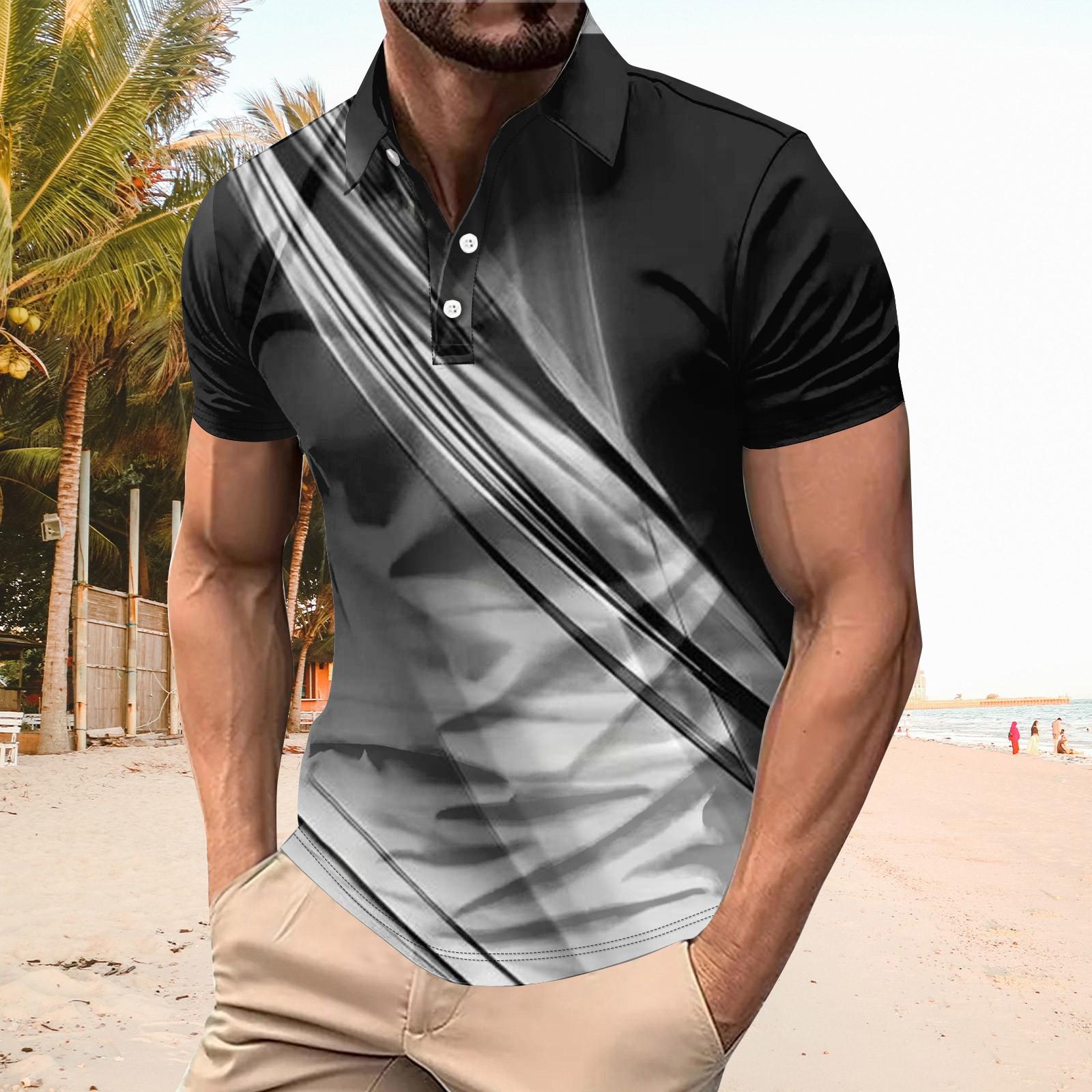 

Мужская летняя дышащая рубашка с короткими рукавами и культурой отдыха S