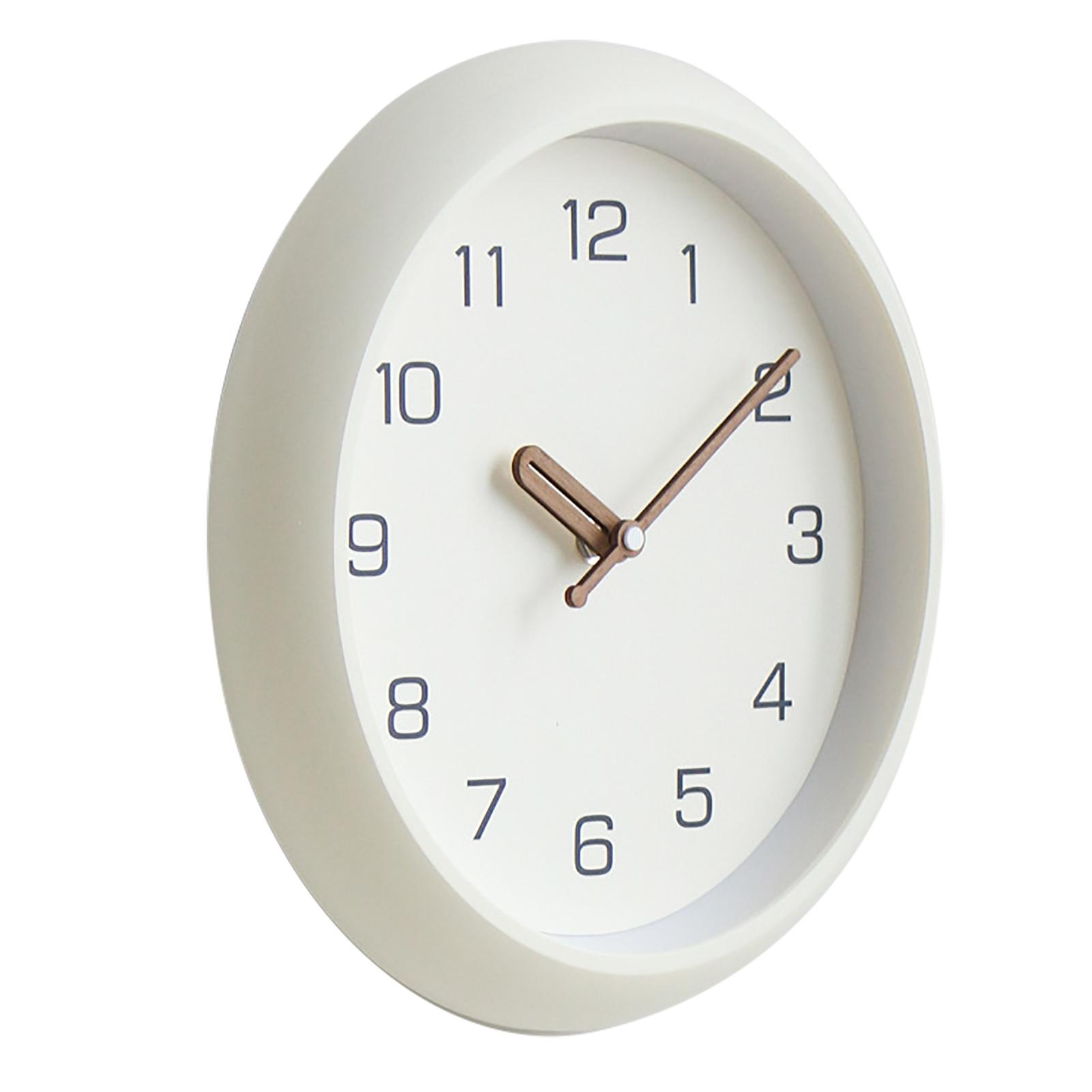 

12 Inch Silent Quartz Decorative Wall Clock Non Ticking Battery Operated Round Easy to Read for School