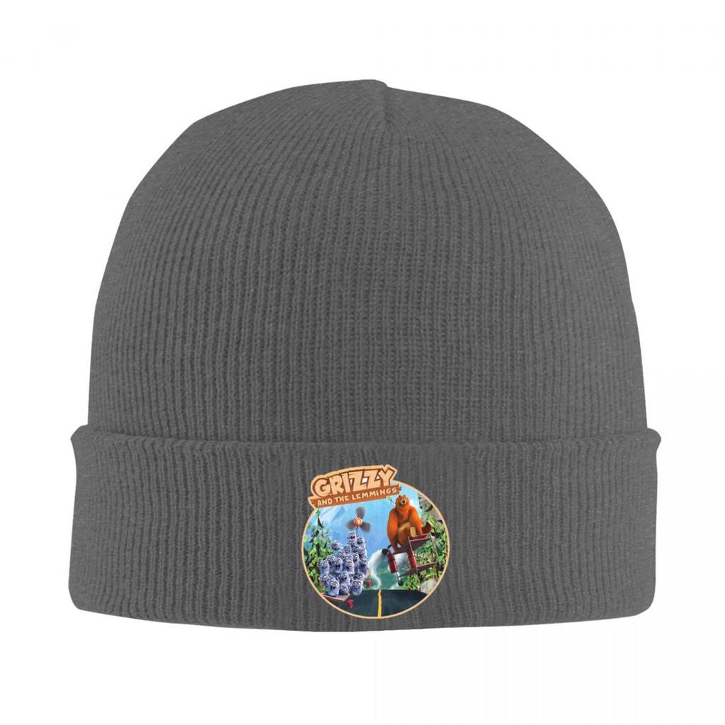 Grizzy And The Lemmings Warm Knitted Cap Winter Knit Bonnet Hat Skullies Beanies Hip Hop Caps for Unisex