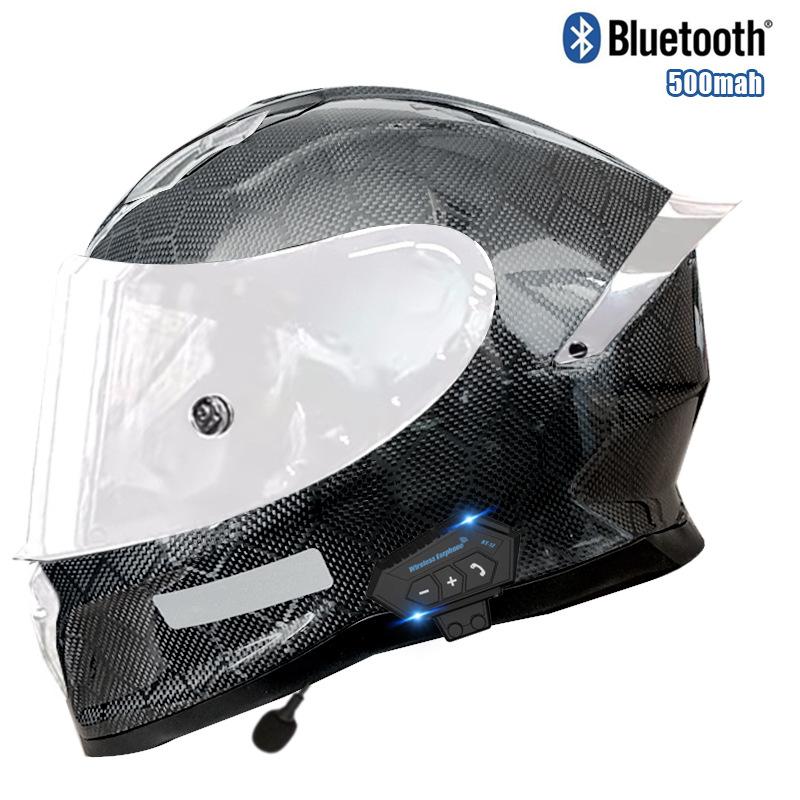 

Шолом з вуглеволокна Dot Повнолицевий шолом Легкий Локомотивний Туристичний Bluetooth Шолом для бігу Чоловічий та Жіночий Шолом на чотири сезони M