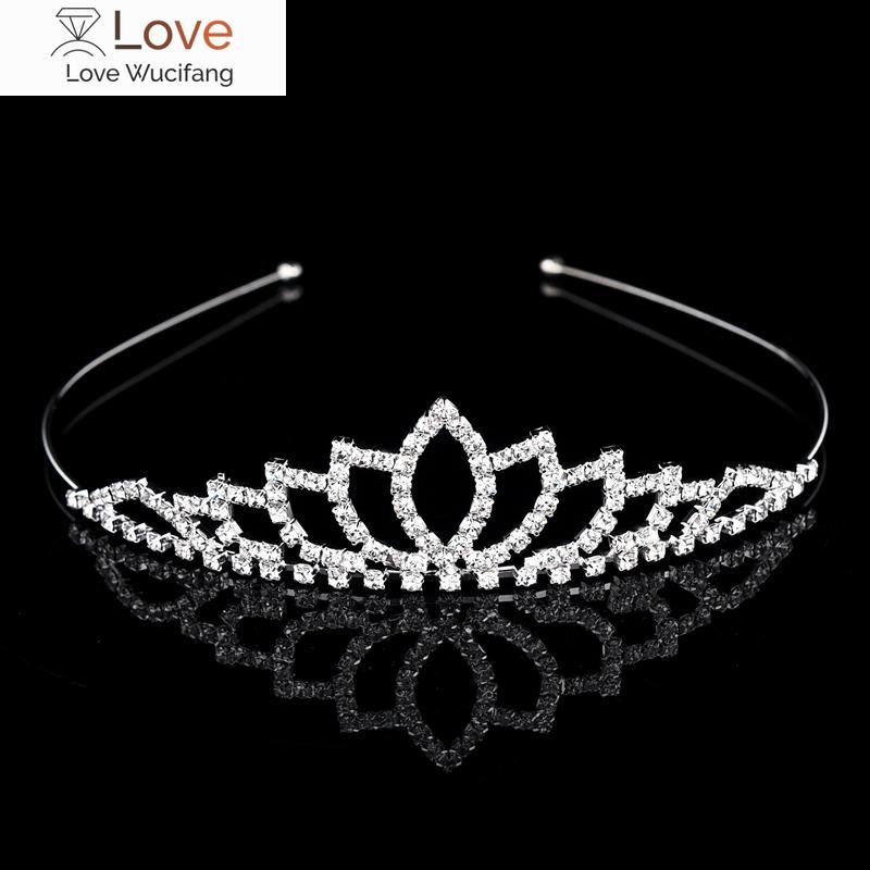

Корейская версия популярного головного убора с хрустальной короной для детей, диадема для принцессы, свадебные аксессуары для волос для девочек-цветочниц