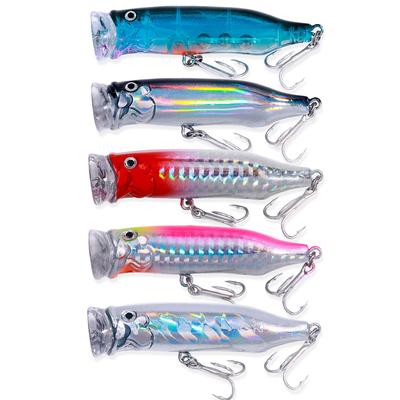 Topwater Popper makšķerēšanas māneklis 7,2 CM 9,4 GWobbler mākslīgās cietās ēsmas jūras sālsūdens asaru tunzivju stickbait